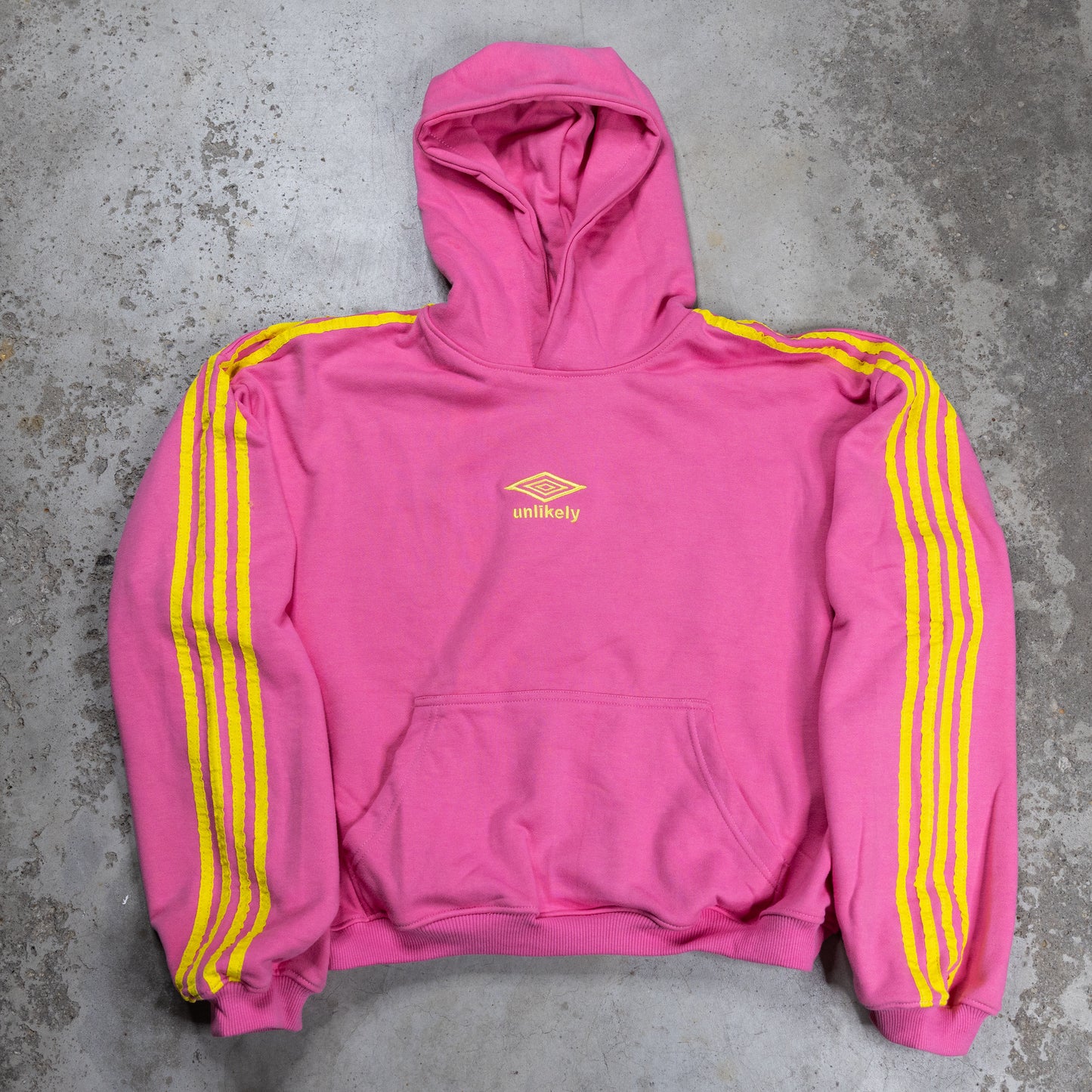 simplistic pink & yellow vintage hoodie