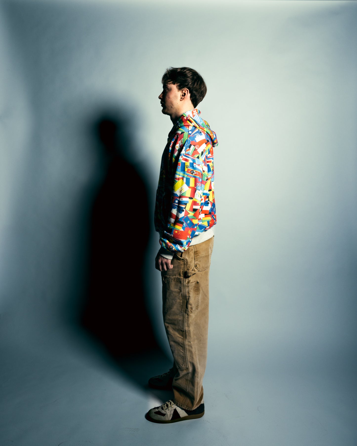 reversible thermal lined flag print zip