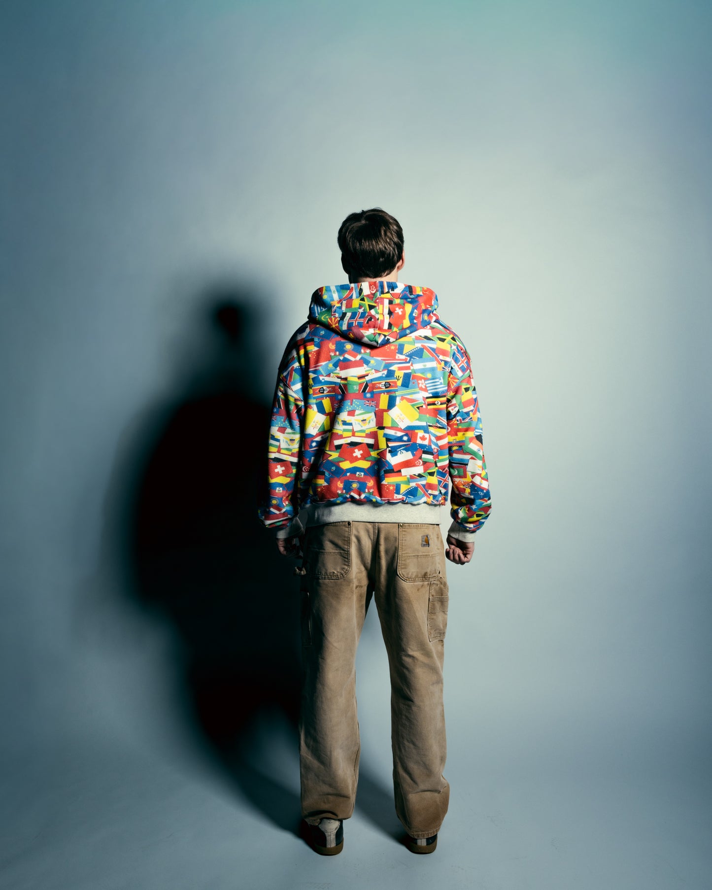 reversible thermal lined flag print zip