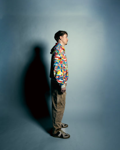 reversible thermal lined flag print zip