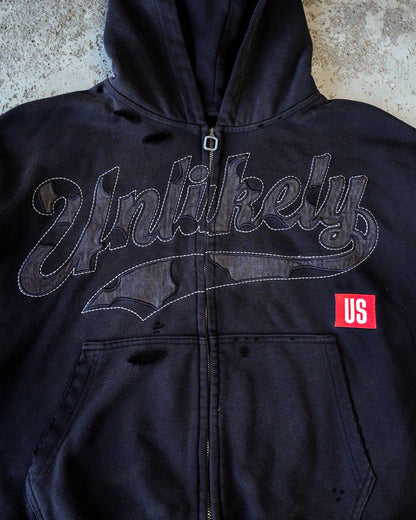 black denim patch jacket