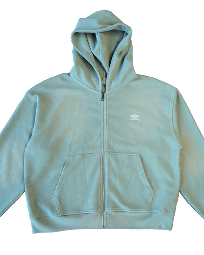 mint green faded suit