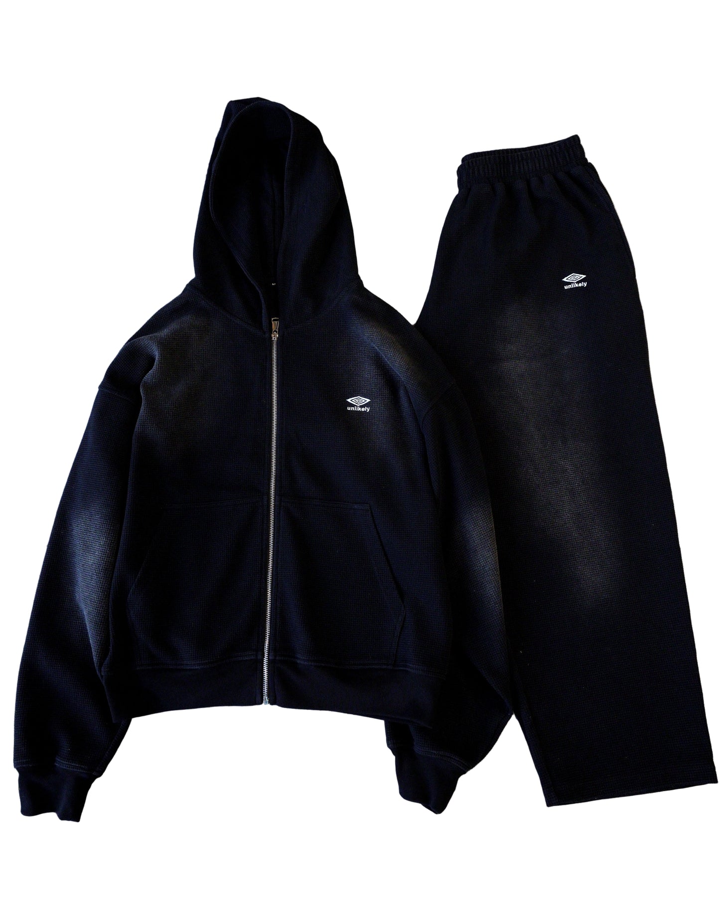 black faded thermal suit