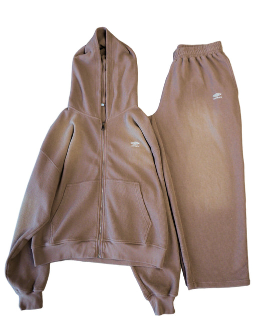 coffee brown faded suit