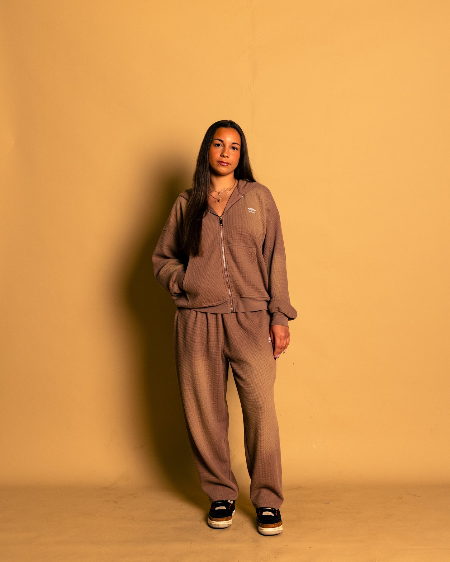 coffee brown faded suit