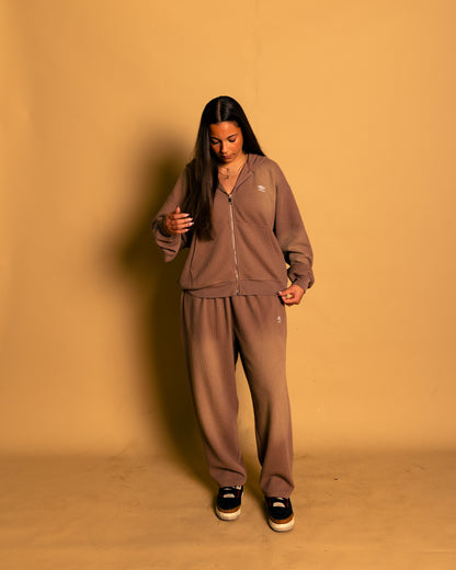 coffee brown faded suit