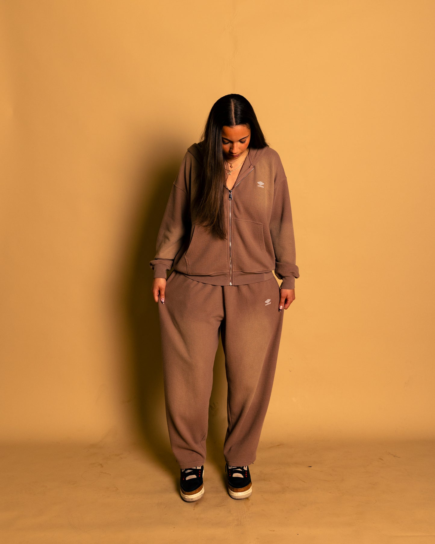 coffee brown faded suit