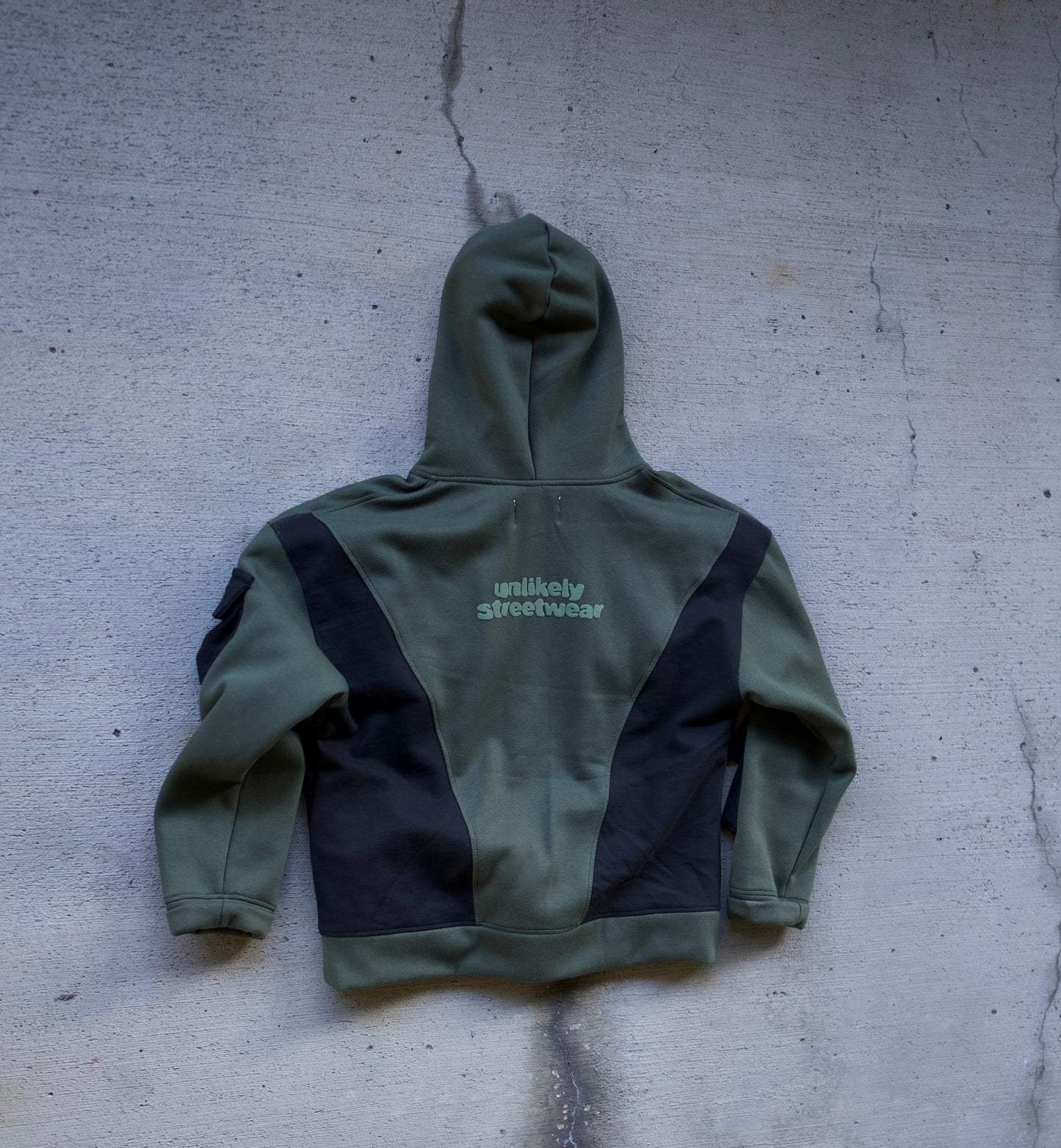 Olive Green Ski Mask Hoodie